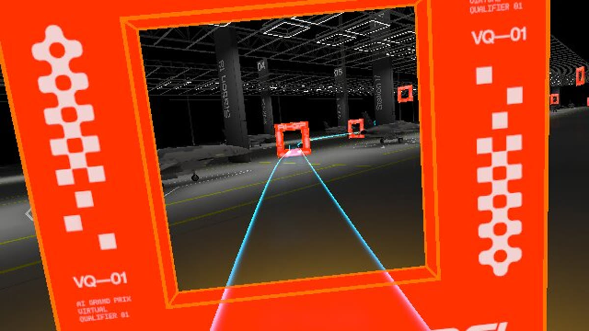 Head-on view through a qualifier gate